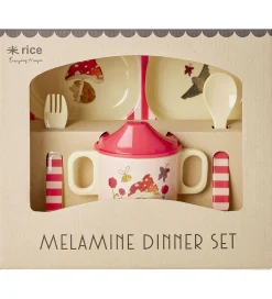 BABY DINNER SET HAPPY FOREST PINK