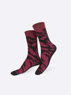 SOCKS WINE RED